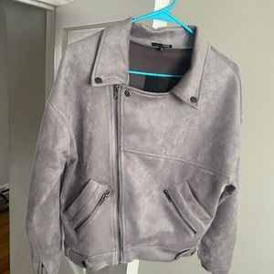 New grey suede jacket